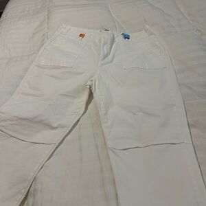 Banana Republic White Women's Cotton Chinos